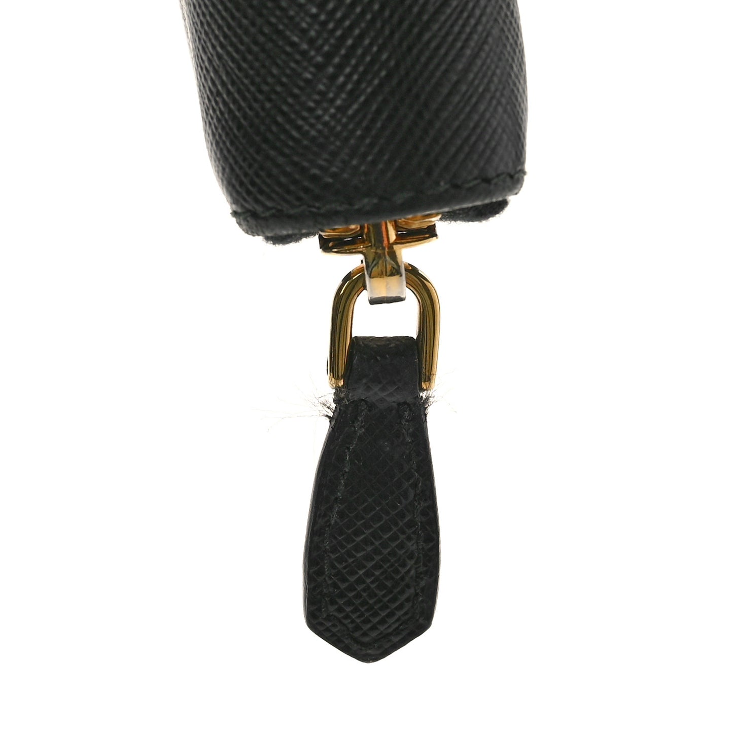 Saffiano Fiocco Bow Zip Around Wallet Black