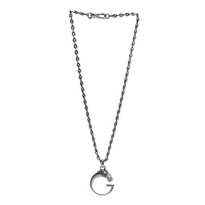Gucci Sterling Silver G Horse Rope Pendant Necklace 3 of 5