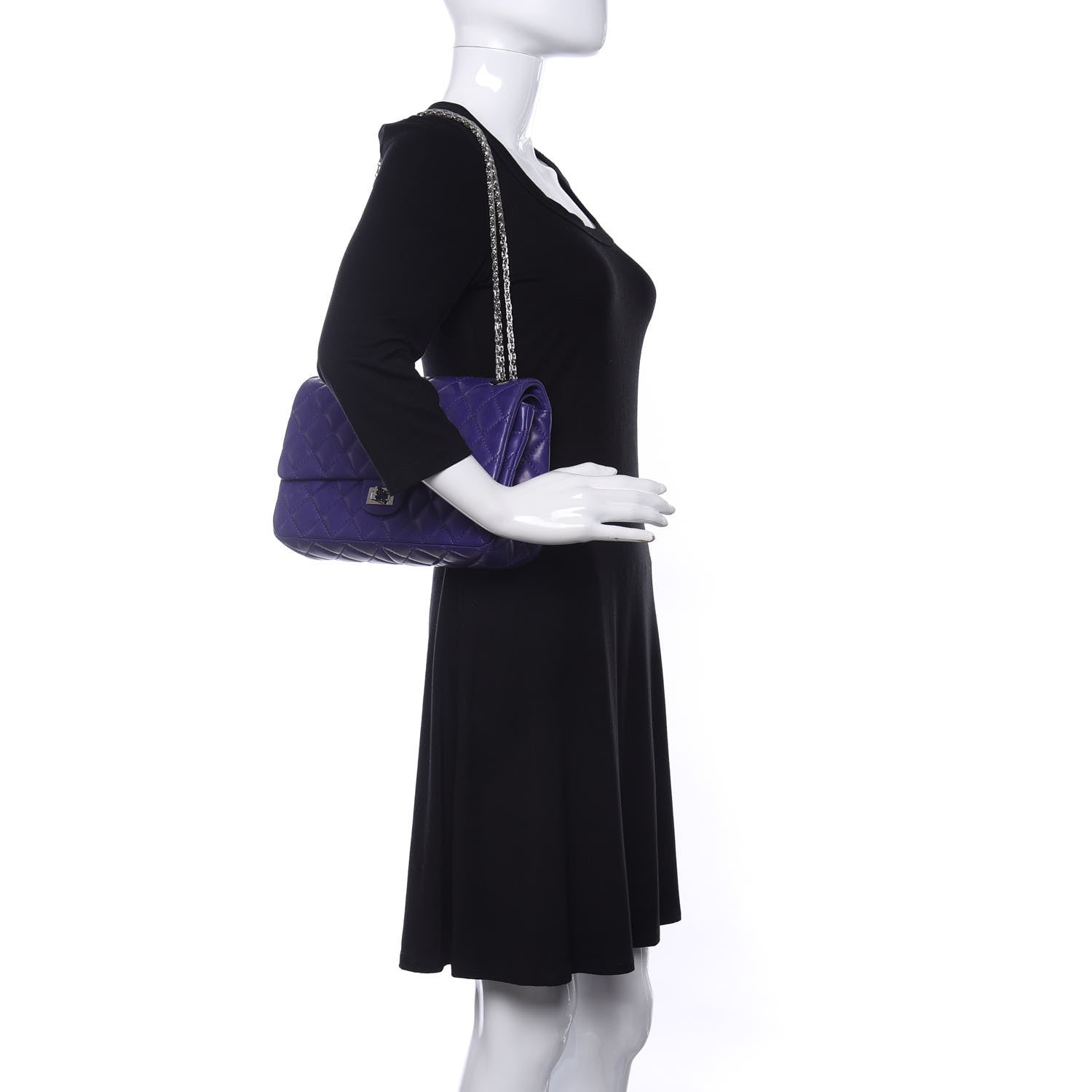Chanel Lambskin Quilted 2.55 Reissue 226 Flap Purple 2 of 9