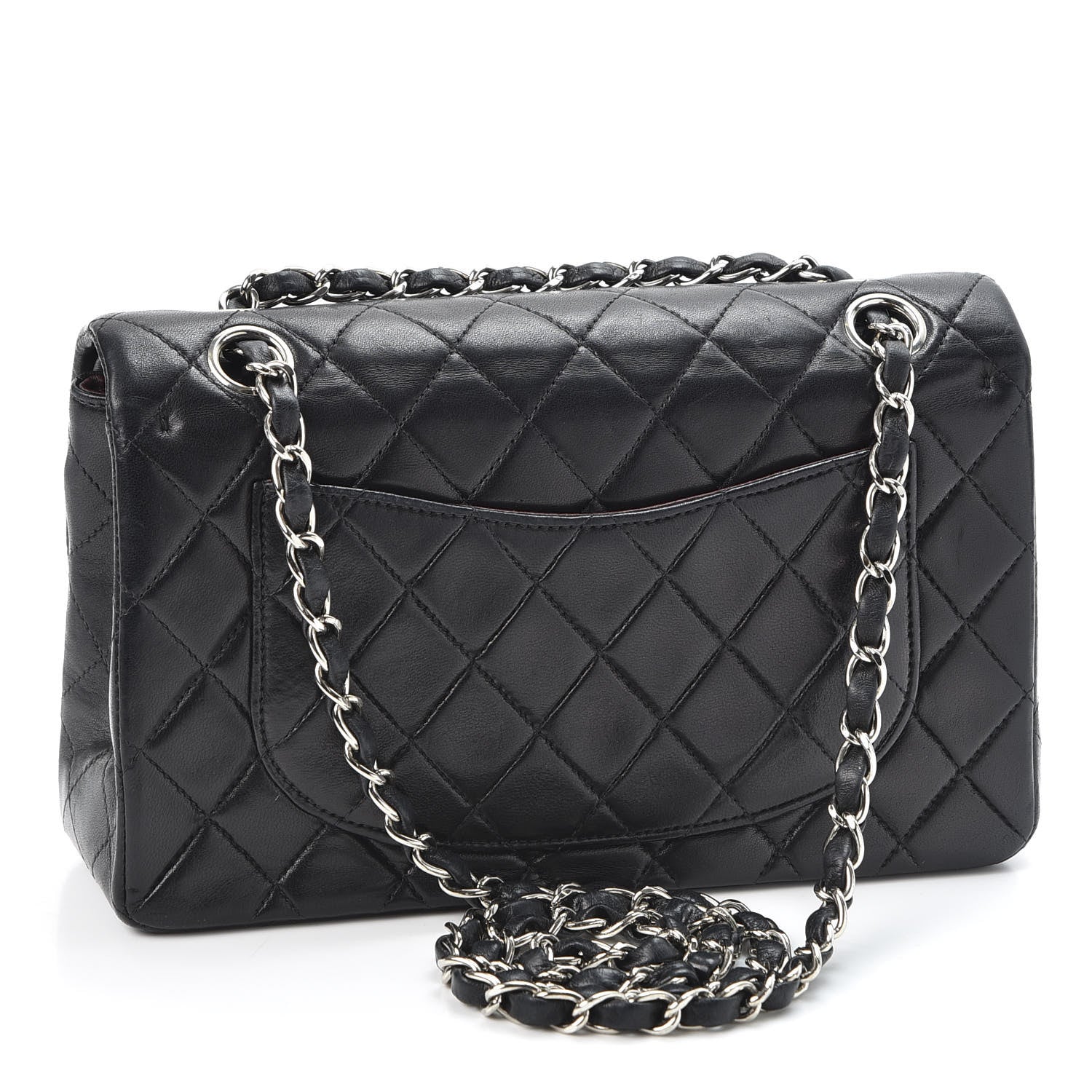 Chanel Lambskin Quilted Small Double Flap Black 2 of 10