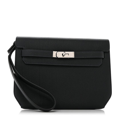 Hermes Togo Kelly Depeches 25 Pouch Bleu Nuit 1 of 7