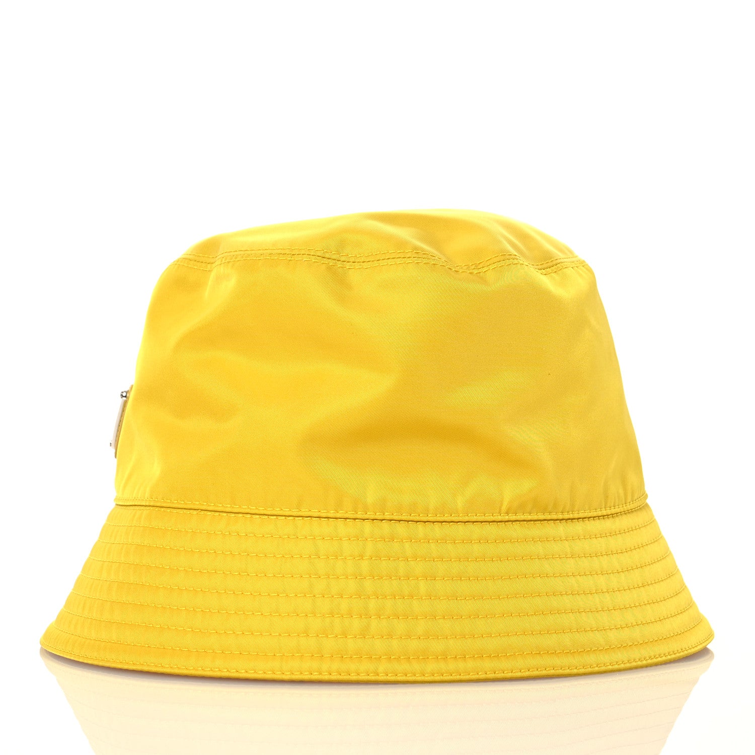 Prada Re-Nylon Triangle Womens Bucket Hat M Giallo 4 of 8