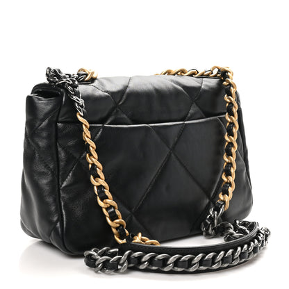 Chanel Lambskin Quilted Medium Chanel 19 Flap Black 3 of 12