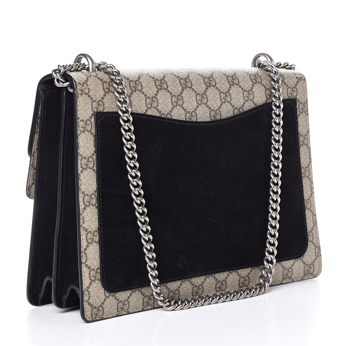 GG Supreme Monogram Medium Dionysus Shoulder Bag Black