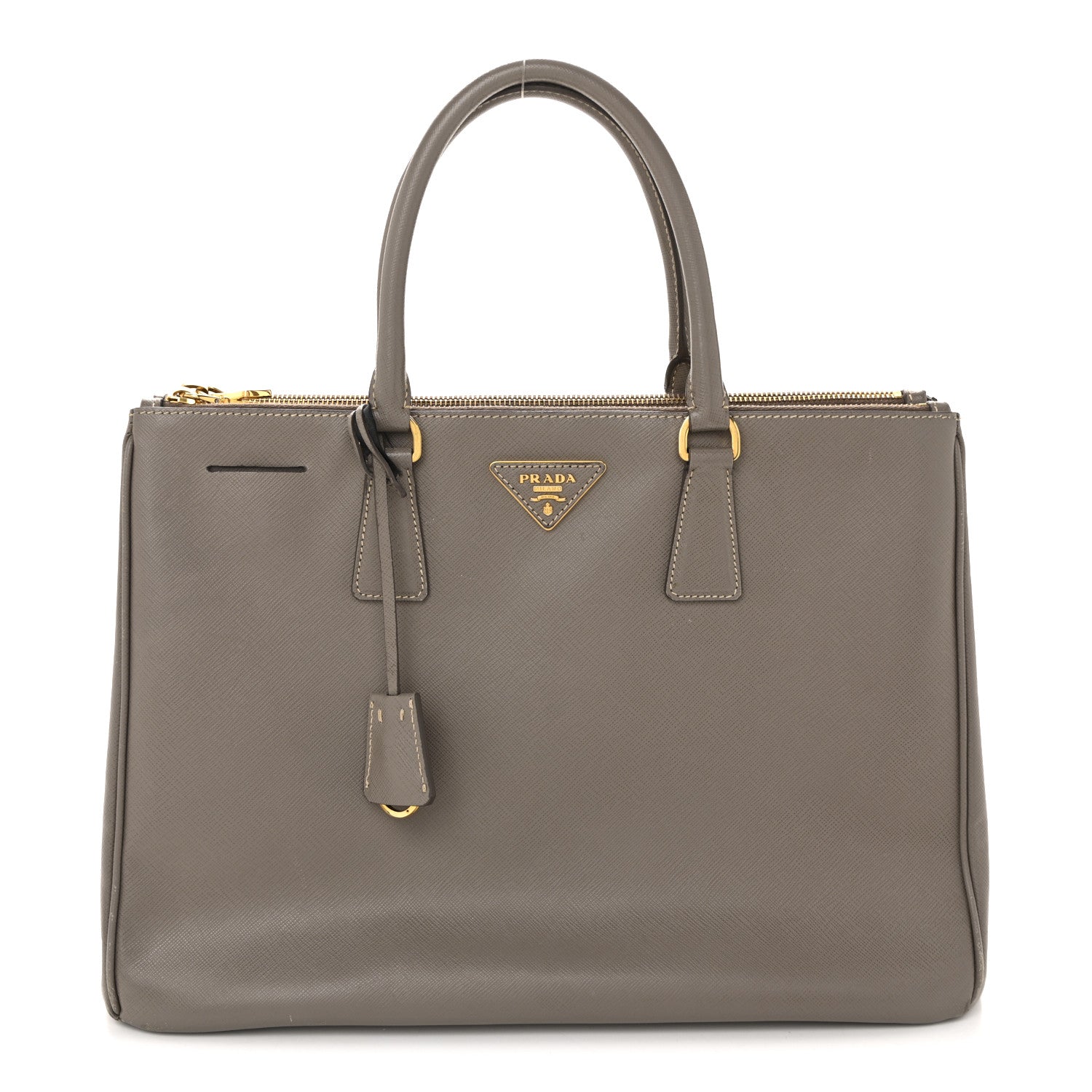 Prada Saffiano Large Galleria Double Zip Tote  Argilla 1 of 15