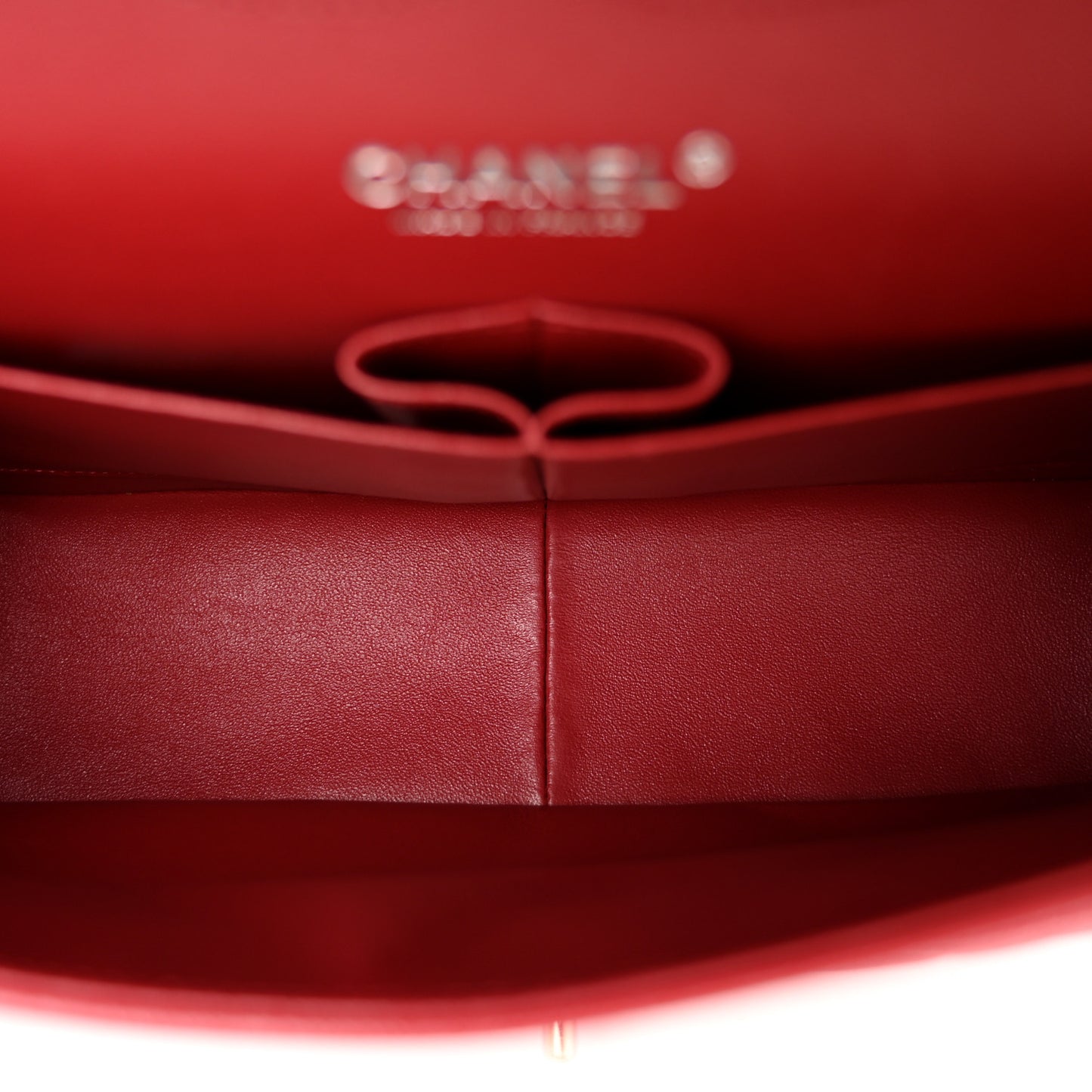 Caviar Quilted Jumbo Double Flap Red