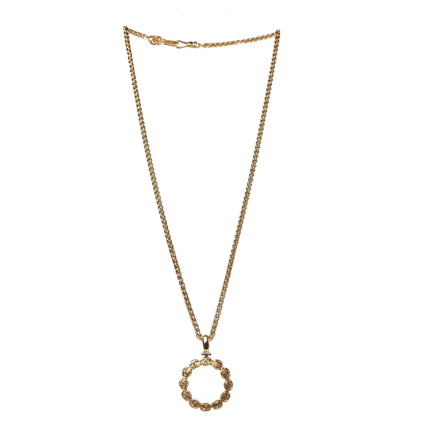Loupe Magnifying Glass Necklace Gold