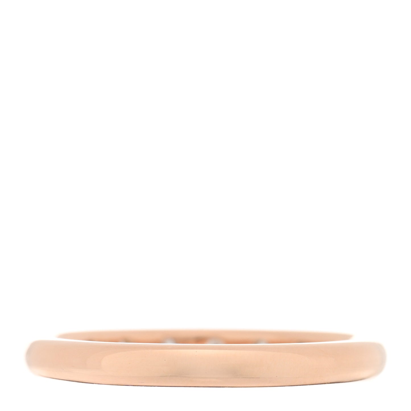 18K Rose Gold Diamond Elsa Peretti 8 Diamond Stacking Band Ring 58 8.5