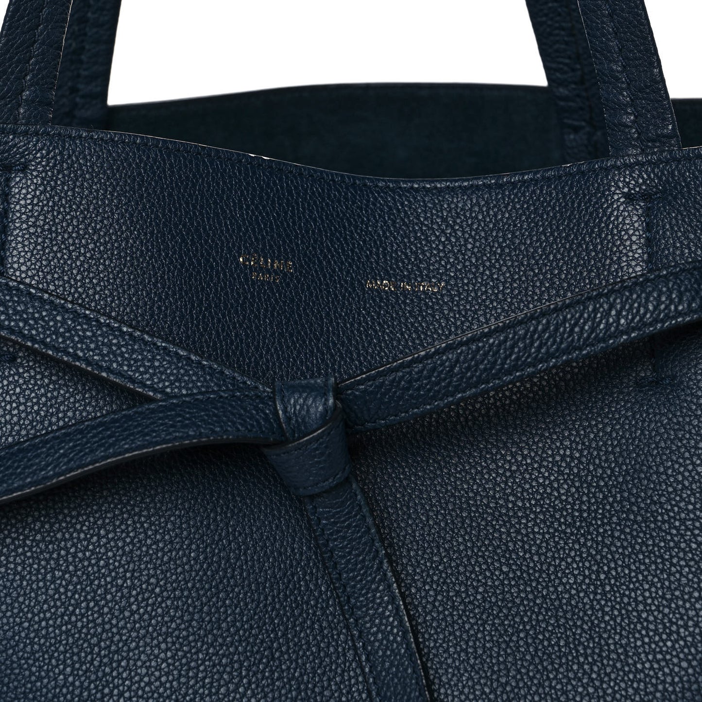 Soft Grained Calfskin Belt Cabas Phantom Navy