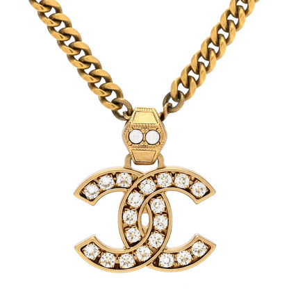 Chanel Crystal CC Necklace Gold 4 of 6