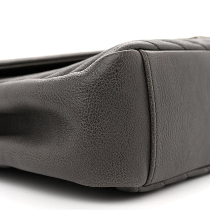 Saint Laurent Sheepskin Matelasse Large Monogram College Satchel Dark Anthracite 9 of 17