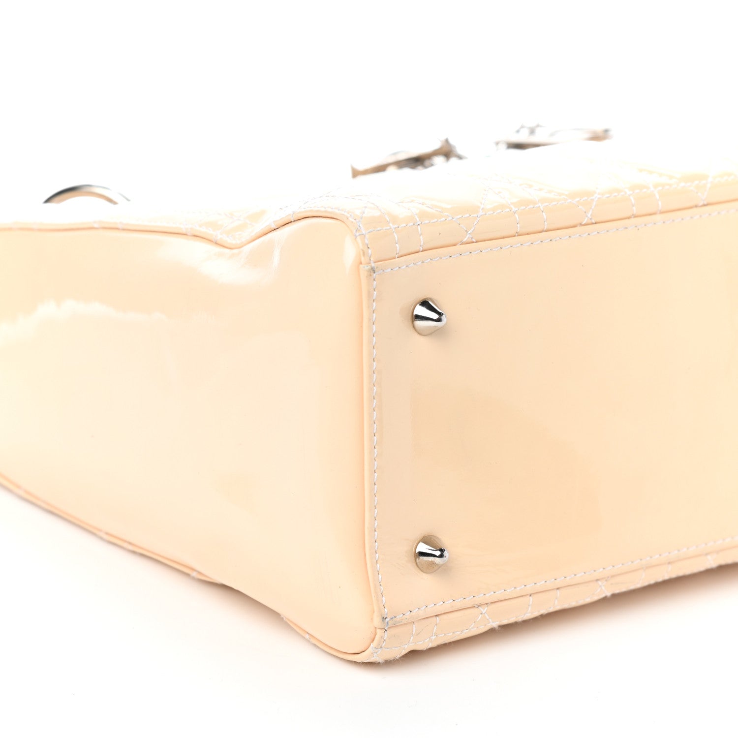 Christian Dior Patent Cannage Medium Lady Dior Beige 8 of 12