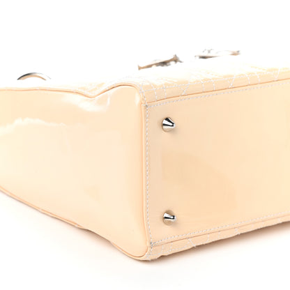 Christian Dior Patent Cannage Medium Lady Dior Beige 8 of 12