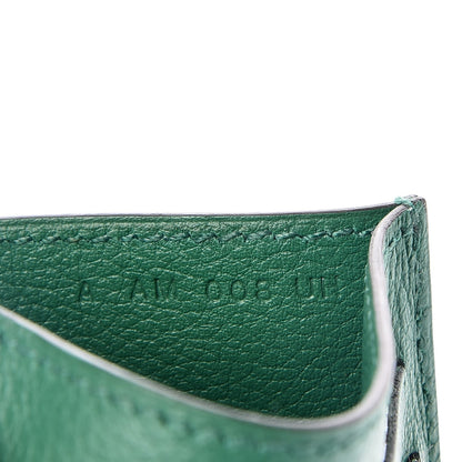 Hermes Evercolor Citizen Twill Card Case Vert Vertigo Orange Ciel 8 of 8