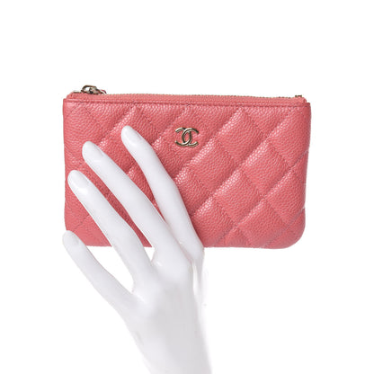 Chanel Iridescent Caviar Quilted Small Cosmetic Case Pink 2 of 9