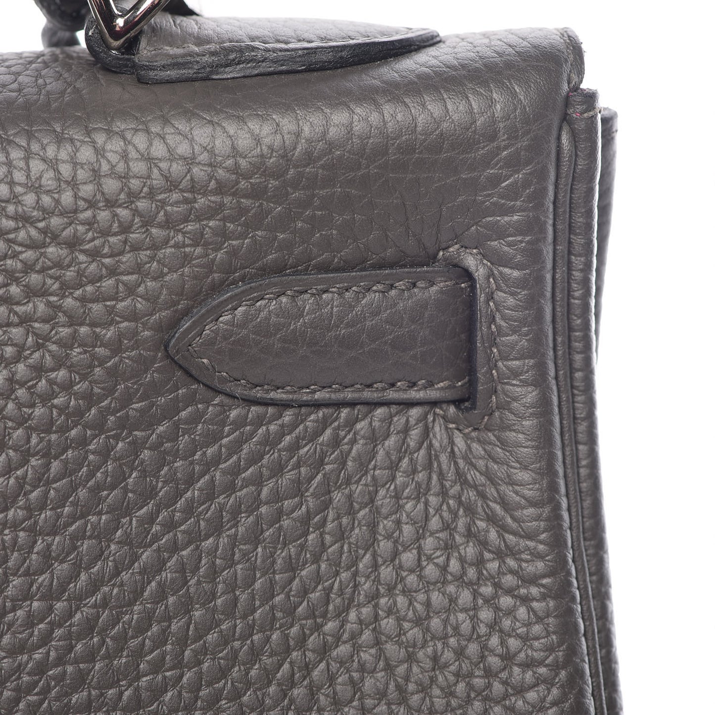 Taurillon Clemence Horseshoe Kelly Retourne 32 Graphite Tosca