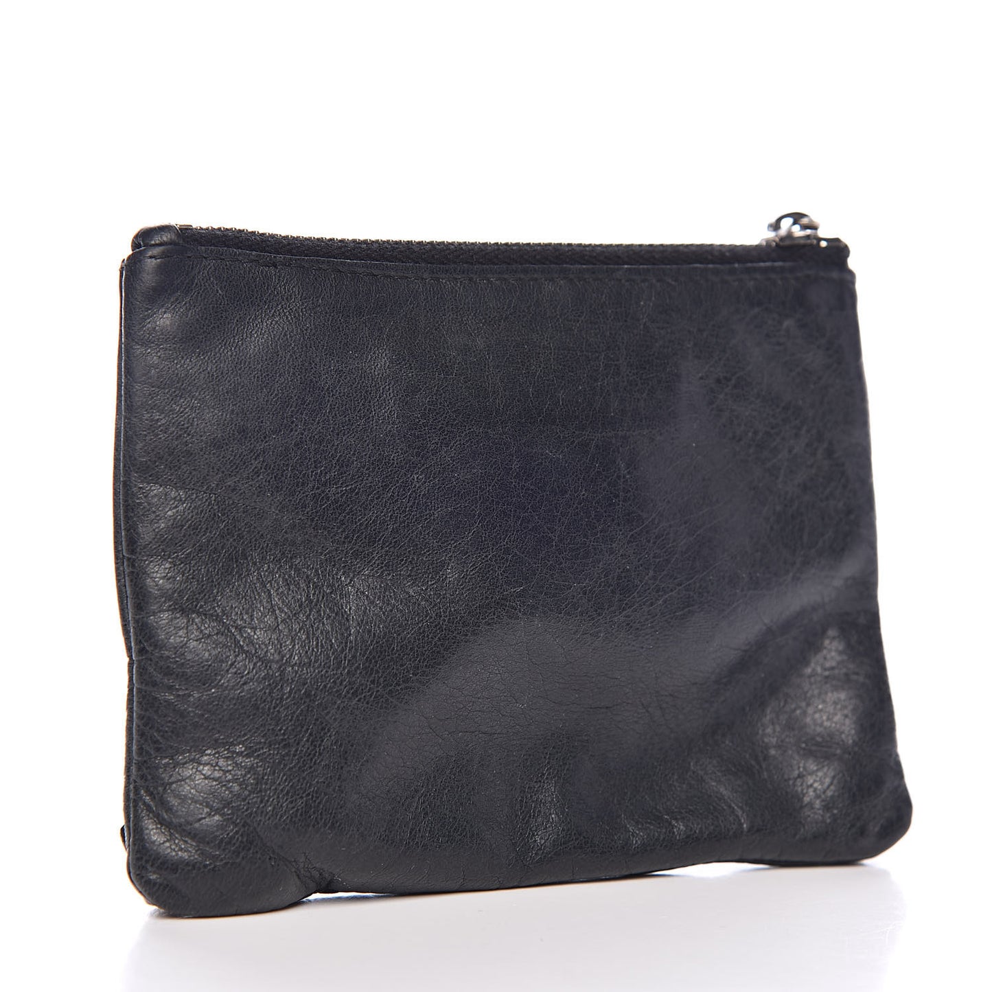Agneau Giant 12 Silver Hardware M Porte-Monnaie Coin Purse Black