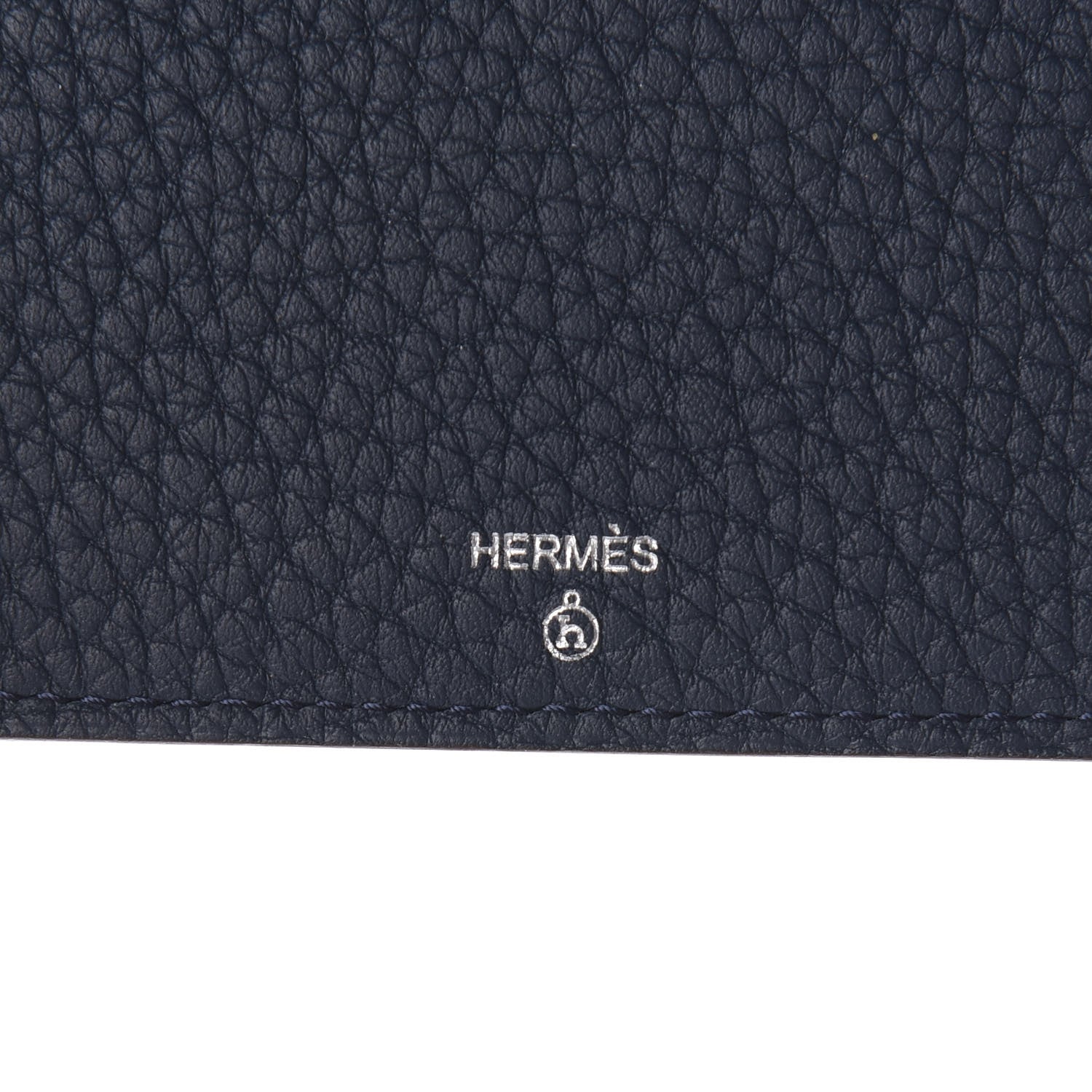 Hermes Togo Crocodile Bear Petit H Card Case Bleu Nuit Black Ultraviolet 6 of 6