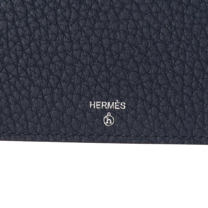 Hermes Togo Crocodile Bear Petit H Card Case Bleu Nuit Black Ultraviolet 6 of 6