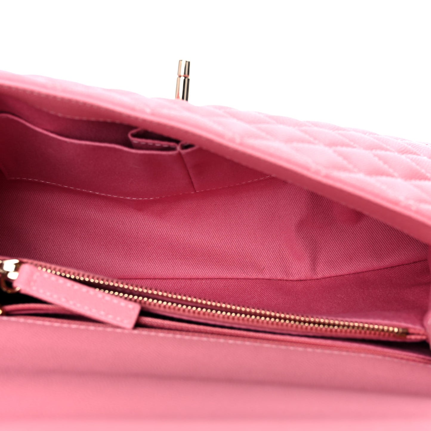 Caviar Quilted Small Coco Handle Flap Pink