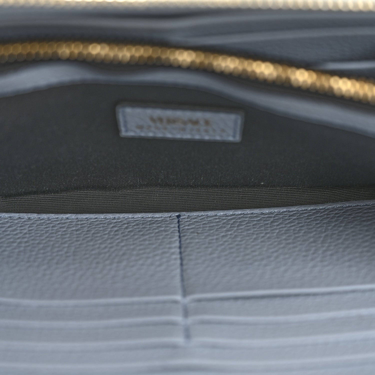 Versace Grained Calfskin Virtus Zip Around Wallet Light Blue 5 of 11