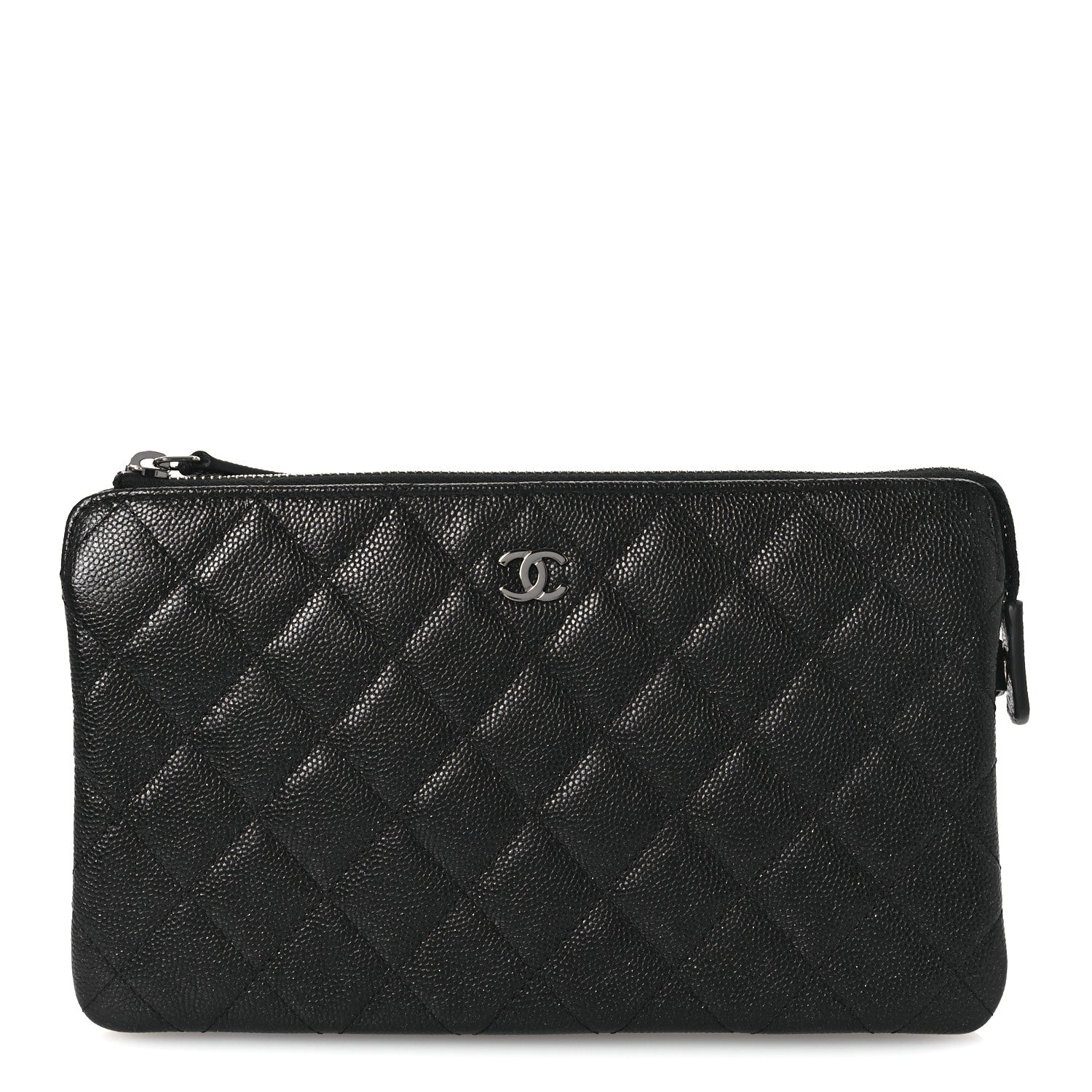 Chanel Iridescent Caviar Quilted Small Zipped Pouch Black 1 of 9