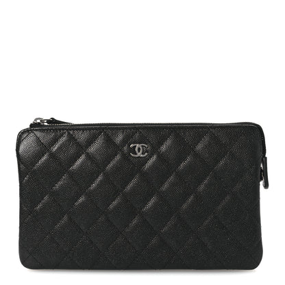 Chanel Iridescent Caviar Quilted Small Zipped Pouch Black 1 of 9