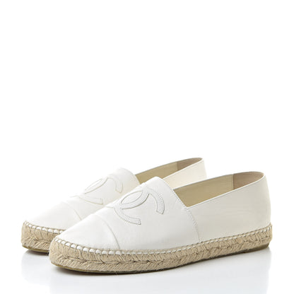 Chanel Lambskin CC Espadrilles 41 White 3 of 11