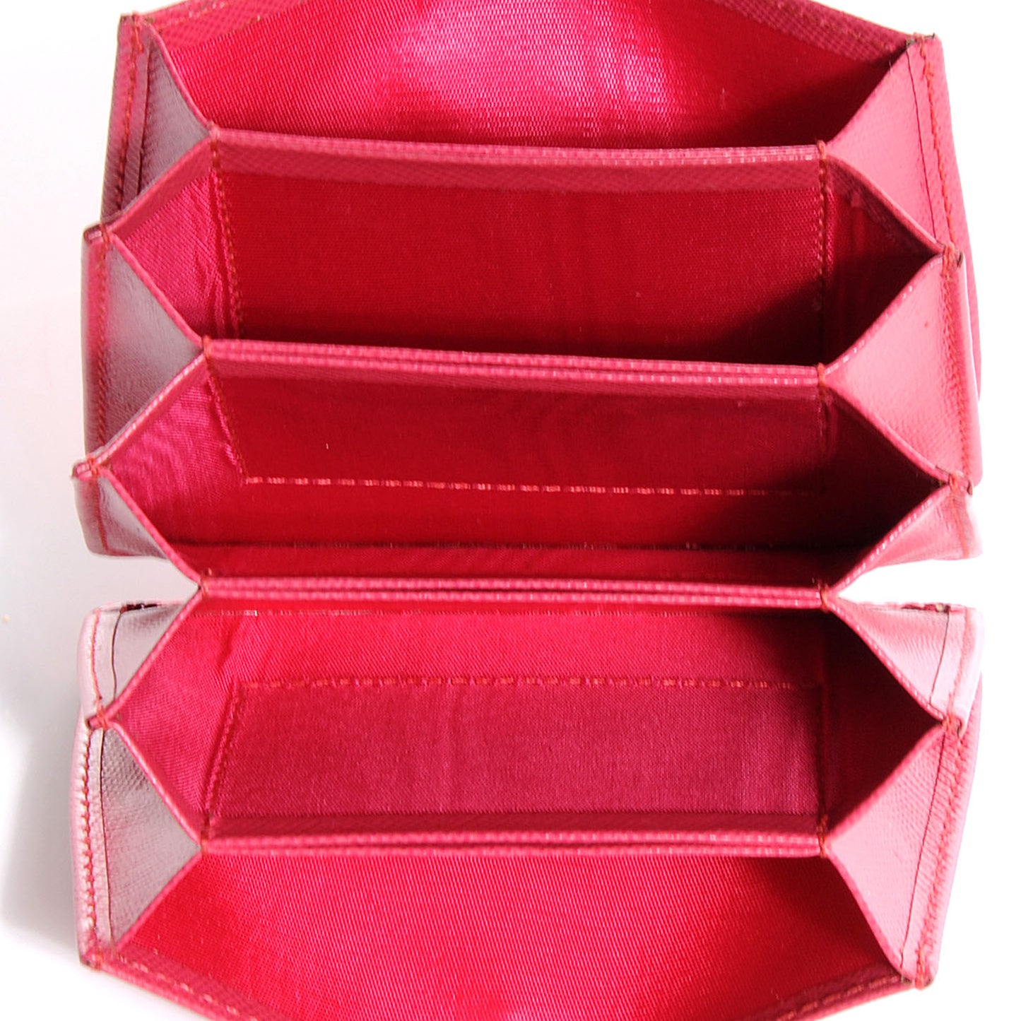 Saffiano Oro Gusseted Card Holder Peonia