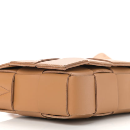 Bottega Veneta Lambskin Maxi Intrecciato Cassette Crossbody Bag Caramel 9 of 10