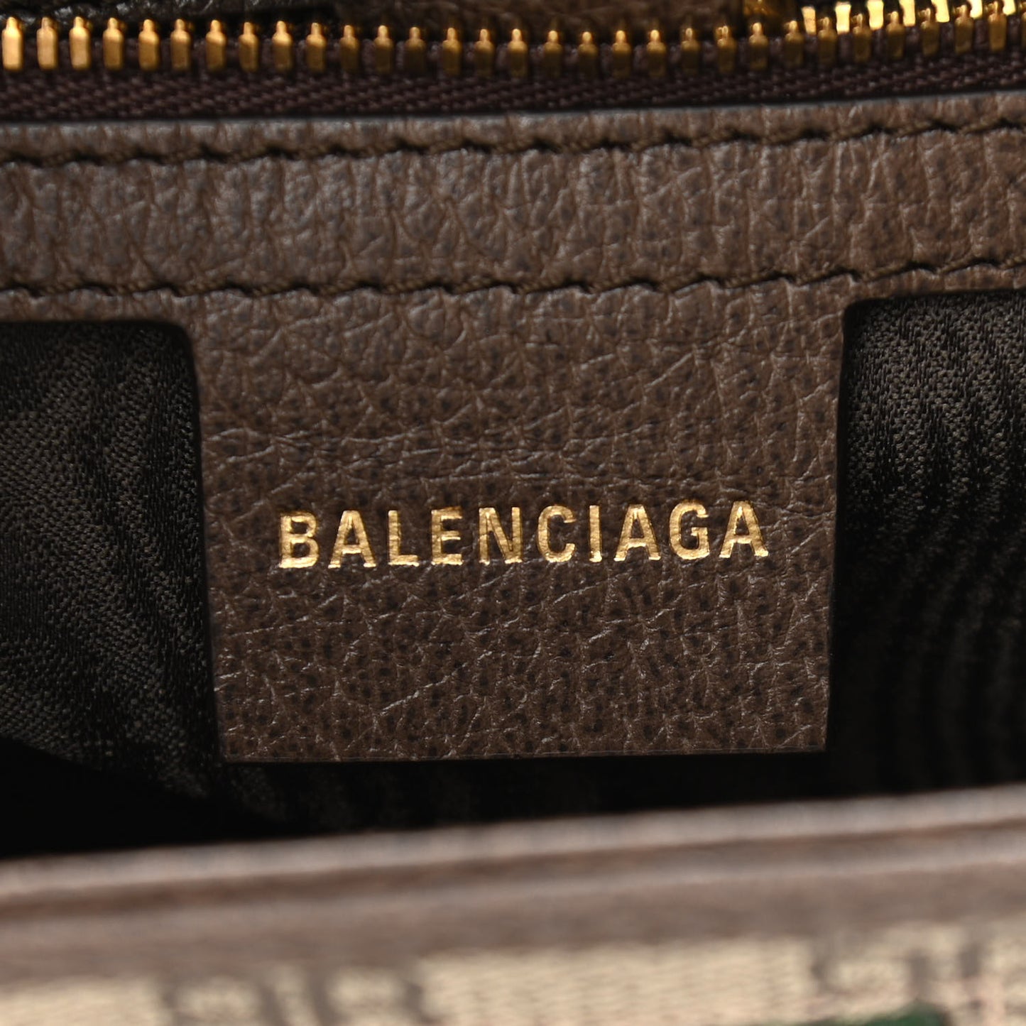 X BALENCIAGA Supreme Monogram Calfskin Web Medium Jackie 1961 Hobo Beige Ebony