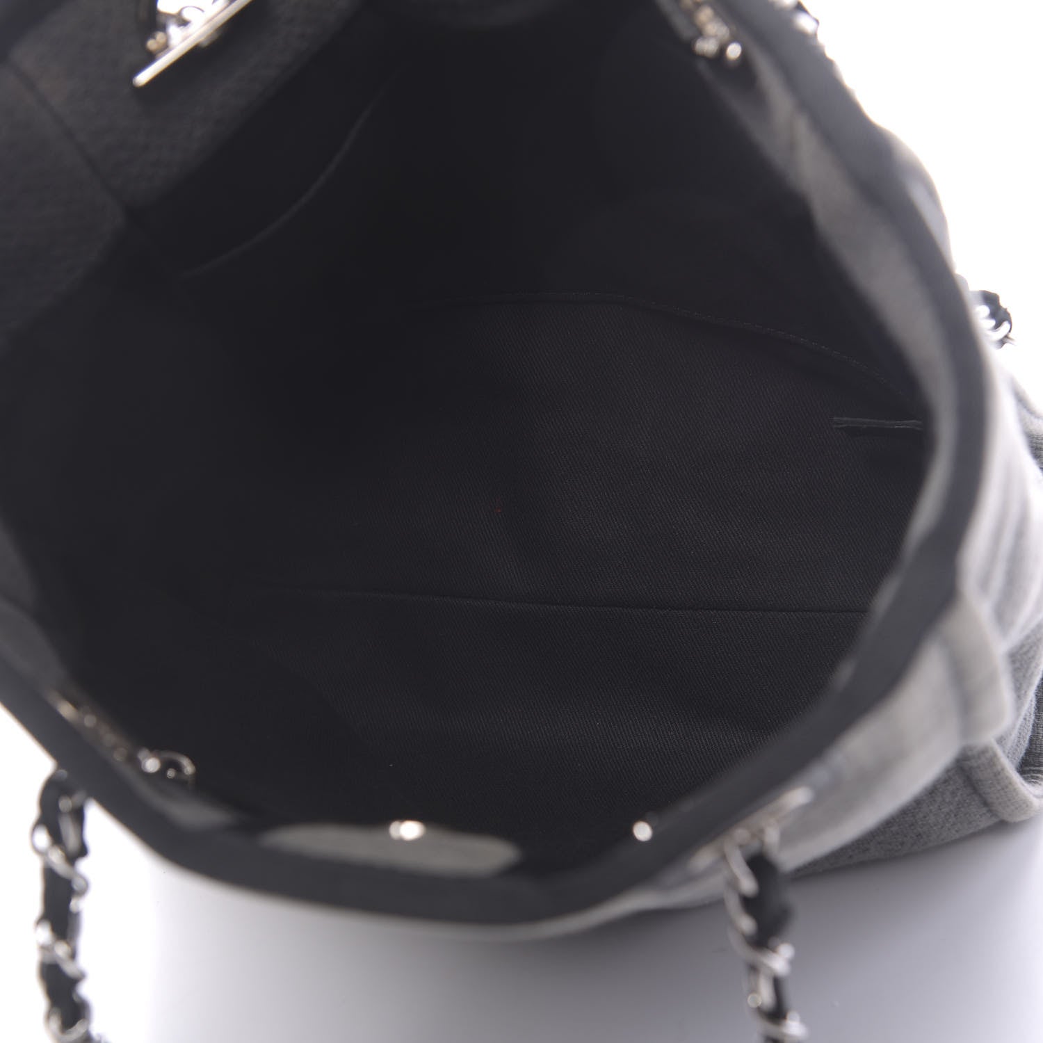 Chanel Canvas Mini Deauville Tote Grey 5 of 10