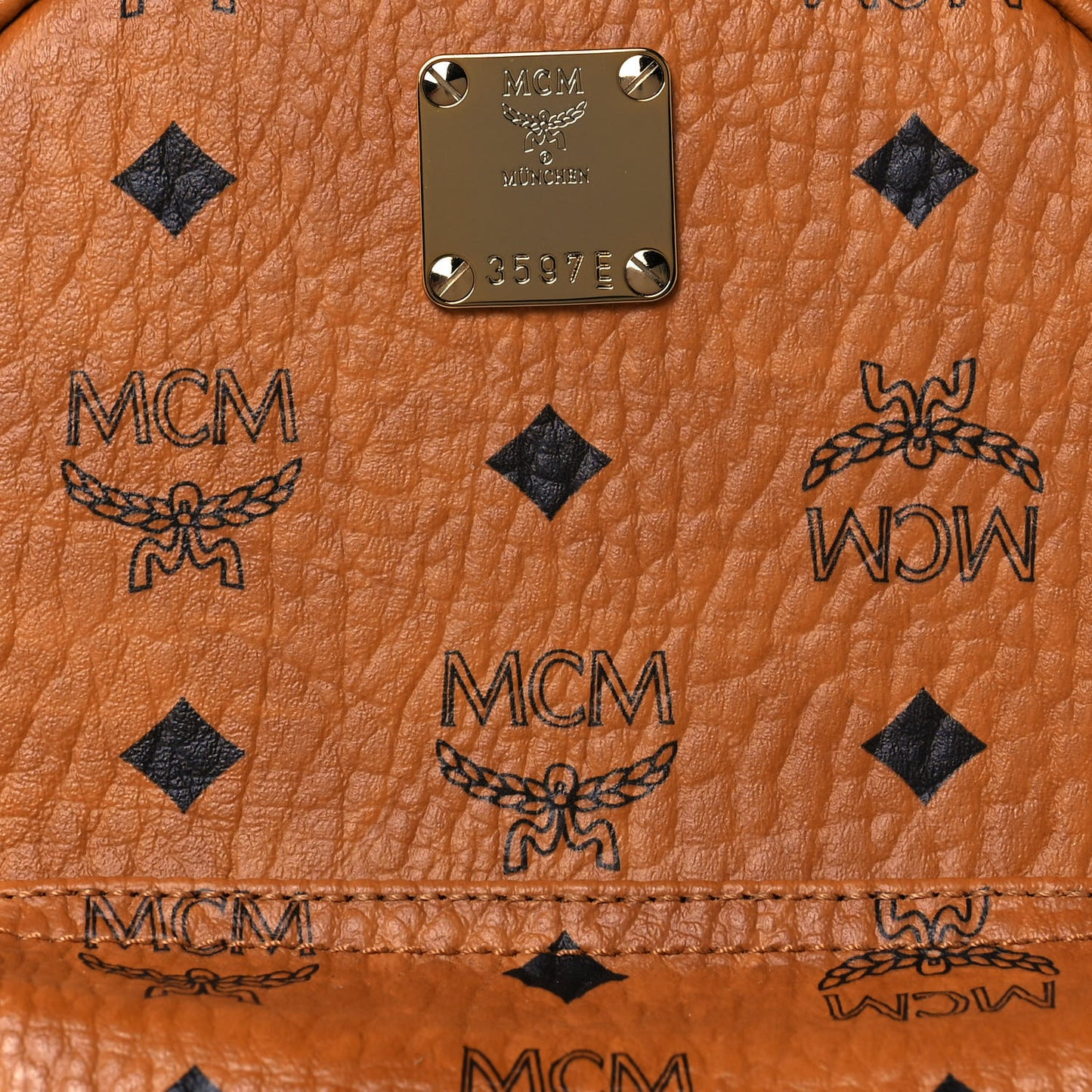 Visetos Small Side Stud Stark Backpack Cognac