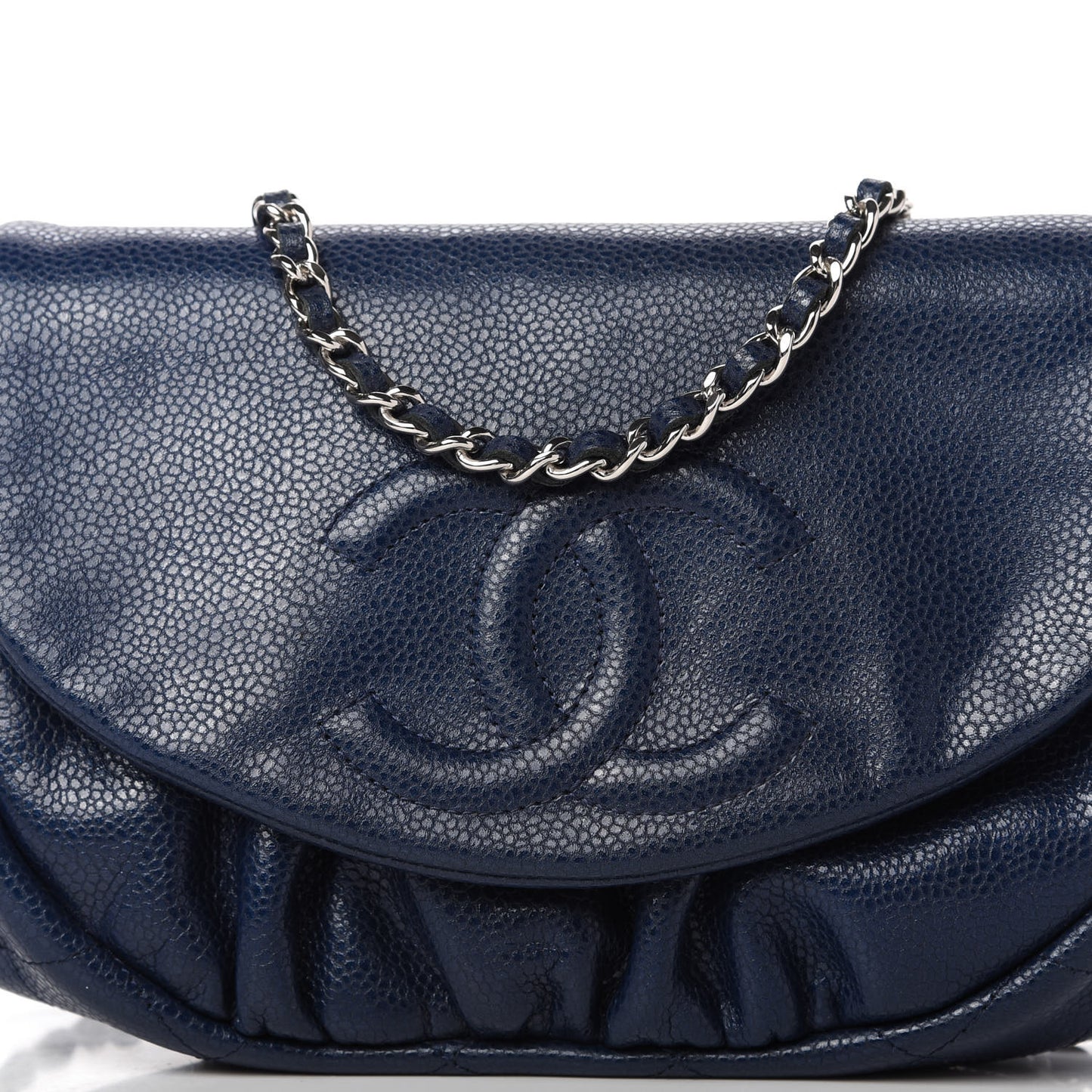 Caviar Half Moon Wallet On Chain WOC Navy