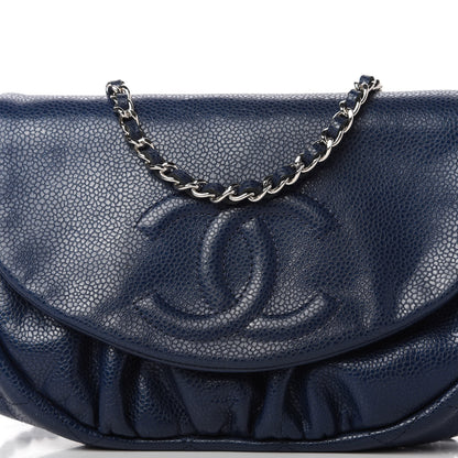 Chanel Caviar Half Moon Wallet On Chain WOC Navy 11 of 11