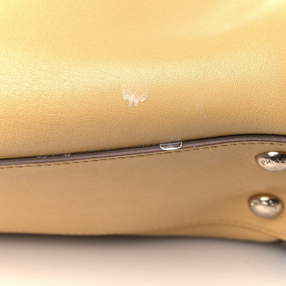 Prada Saffiano City Calfskin Bi-Color Tote Ginestra Caramel 16 of 17