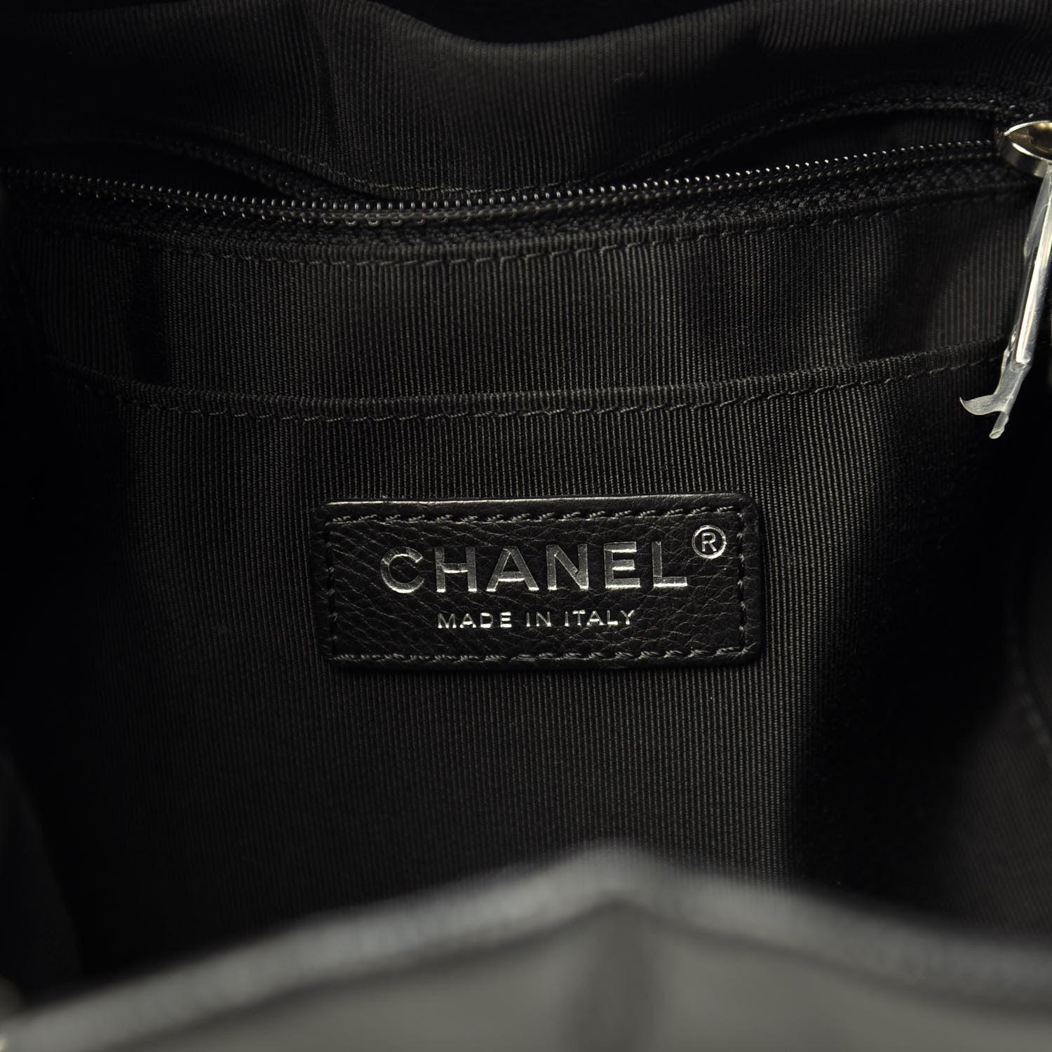 Chanel Caviar Quilted Small Chain Bucket Bag Black 9 of 12