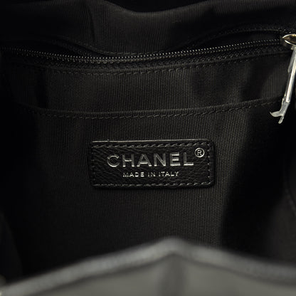Chanel Caviar Quilted Small Chain Bucket Bag Black 9 of 12