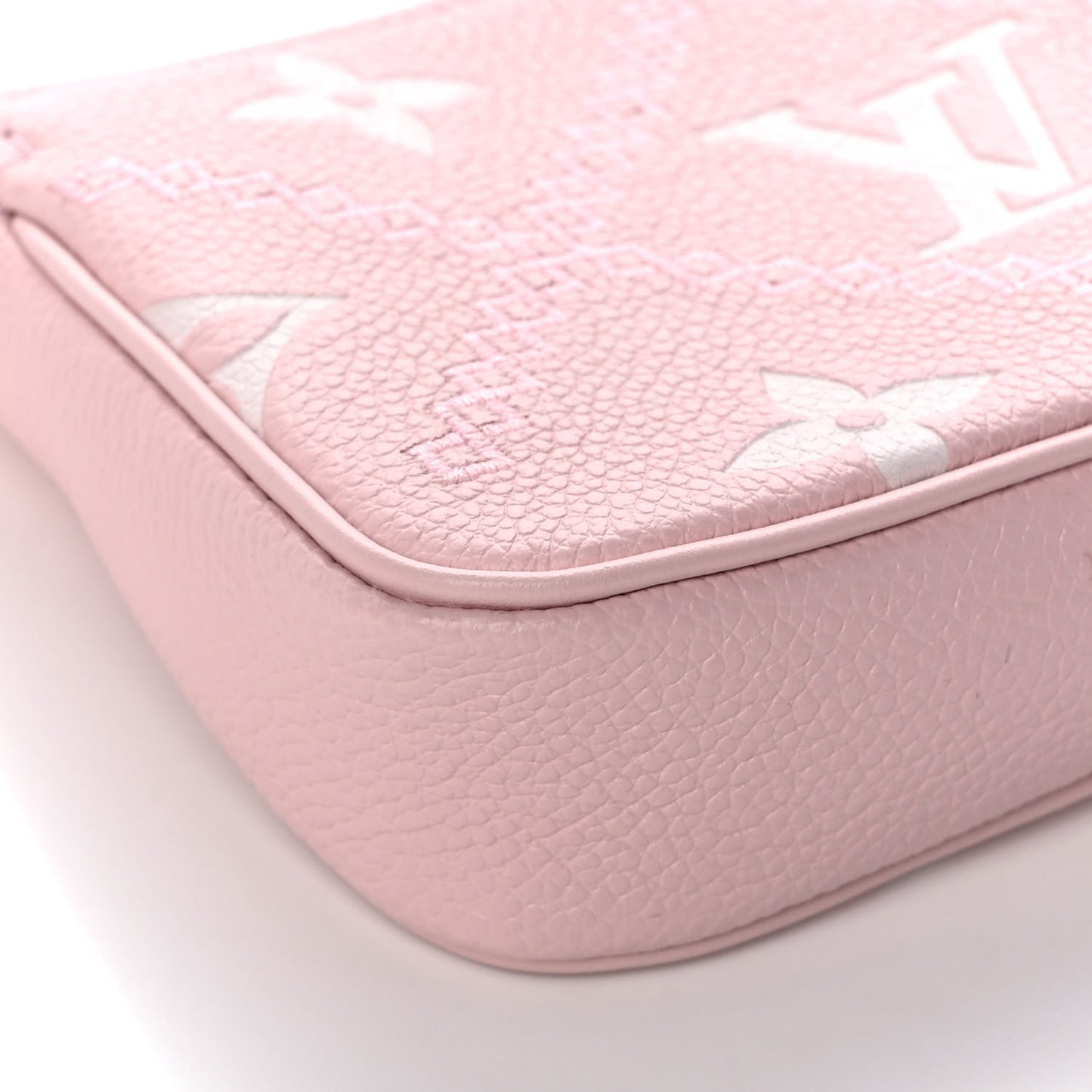 Empreinte Monogram Giant Broderies Mini Pochette Accessories Pink Creme