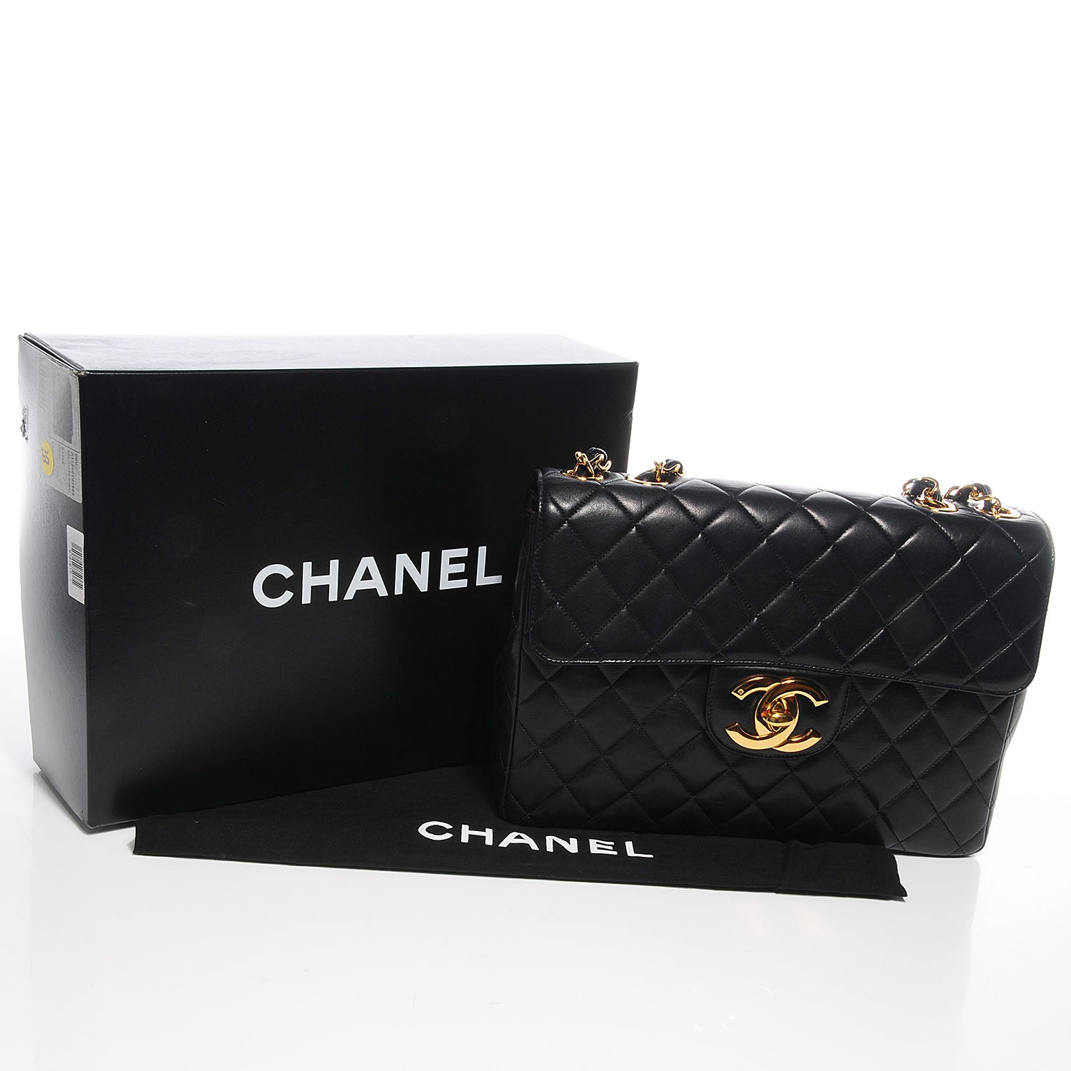 Chanel Lambskin Jumbo Flap Black 5 of 10
