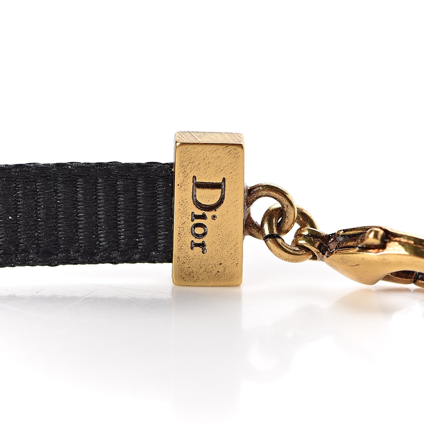 Grosgrain Ribbon J'Adior Logo Choker Necklace Black
