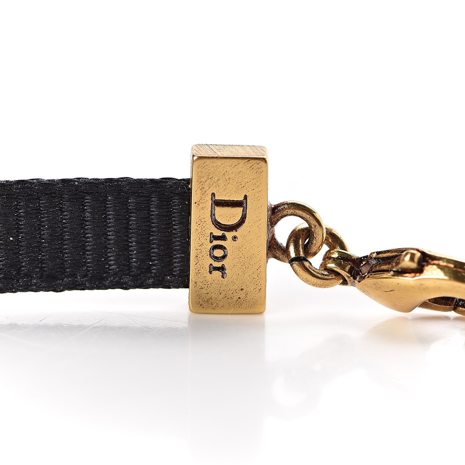 Christian Dior Grosgrain Ribbon J'Adior Logo Choker Necklace Black 4 of 5