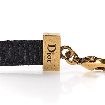 Christian Dior Grosgrain Ribbon J'Adior Logo Choker Necklace Black 4 of 5