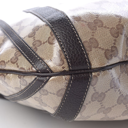 Gucci Crystal Monogram Medium Abbey Convertible Tote Dark Brown 10 of 15