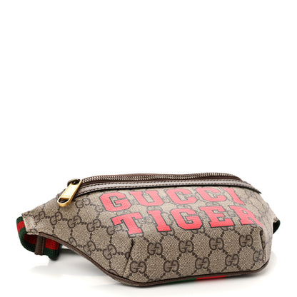Gucci GG Supreme Monogram Textured Dollar Calfskin Gucci Tiger Belt Bag Beige Ebony Lobster Red New Shamarock New Acero 4 of 10