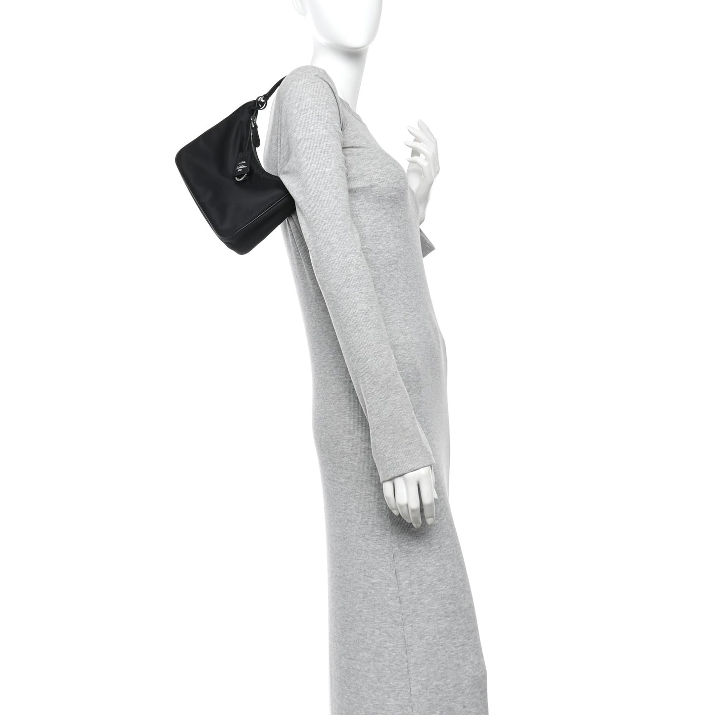 Tessuto Nylon Saffiano Mini Re-Edition 2005 Bag Black