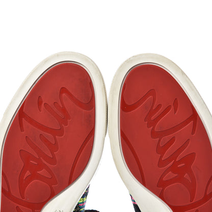 Christian Louboutin Patent Calfskin Lame Gondoliere Flat Sneakers 38 Multicolor 10 of 11