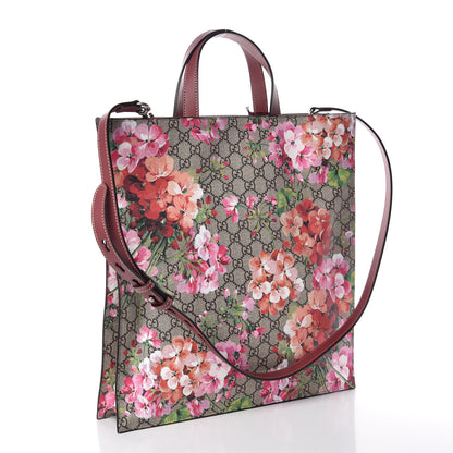 Gucci Soft GG Supreme Monogram Blooms Vertical Tote Beige Multicolor Dry Rose 4 of 10