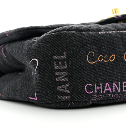 Chanel Denim Quilted Denim Mood Mini Rectangular Flap Black Multicolor 9 of 11