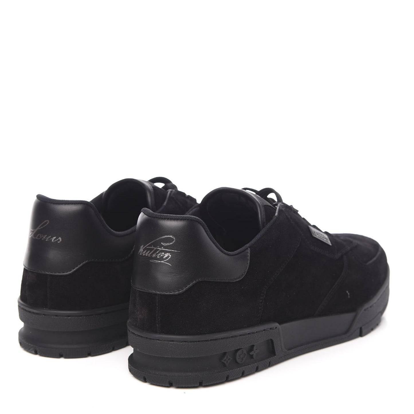 Suede Uniform Sneakers 9.5 Black